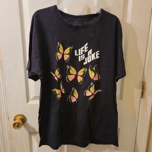 Life Is A Joke Butterfly Tee